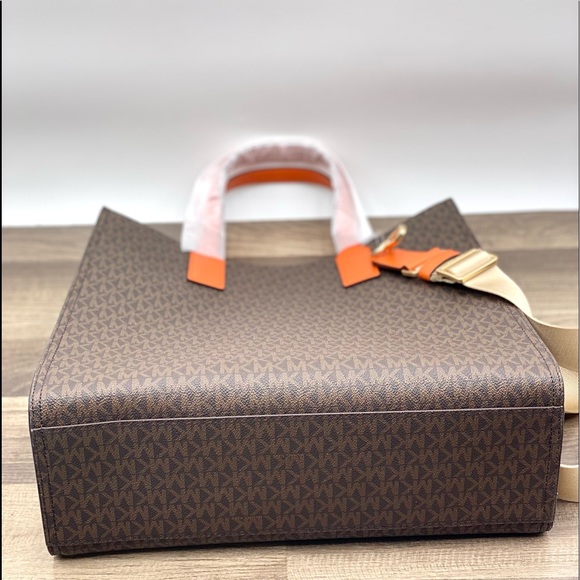 Michael Kors Kenly Large Tote Bag Tangerine - Picture 5 of 7